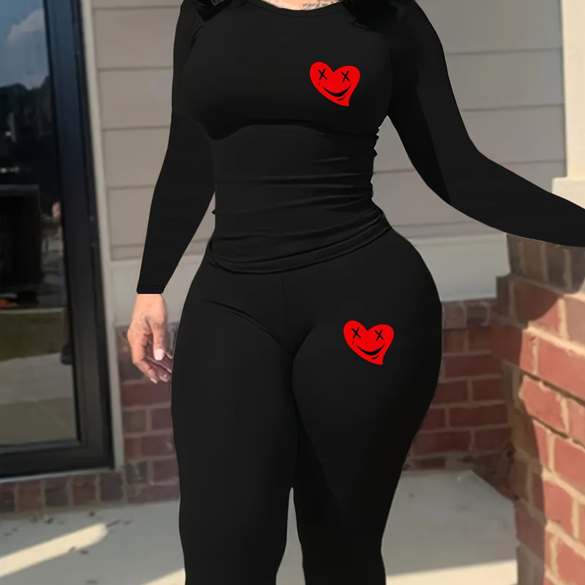 Wome Personalized Print Motorcycle Two-piece Sports Outdoor Suit