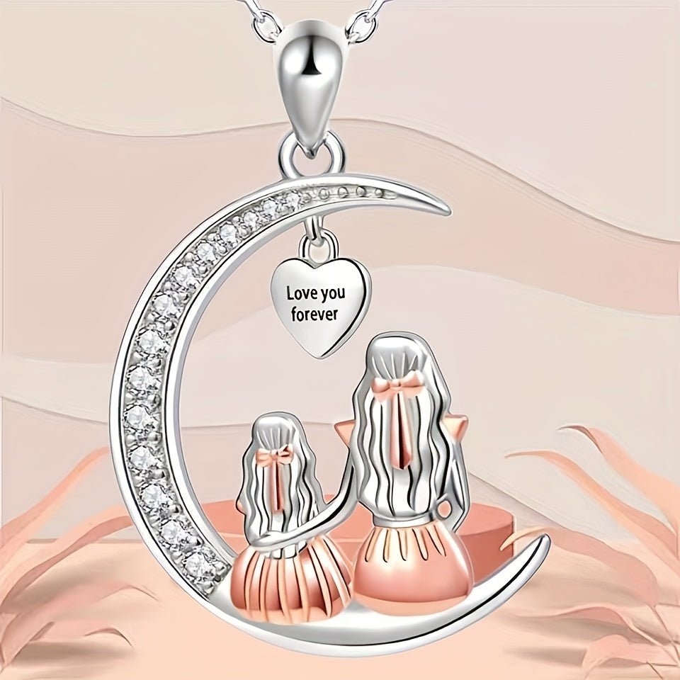An elegant mother-daughter love necklace necklace