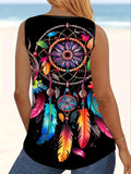 Women Sleeveless Bohemian Print Top