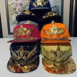 Hip Hop Punk Riveted Baseball Cap, Unisex Street Dance Duckbill Hat, Casual Style, 100% Polyester, Lightweight, Adjustable Size