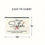 Personalized "I Love You Sister" Zipper Pouch