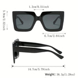12 Pairs of Women's Plastic Square Ins Oversized Frame Personality Trend Sexy