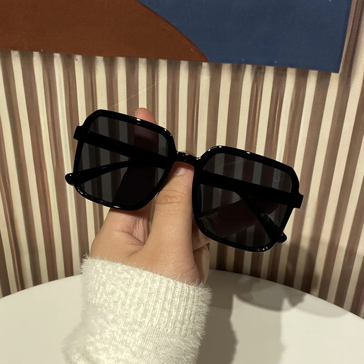 12 Pairs of Women's Plastic Square Ins Oversized Frame Personality Trend Sexy