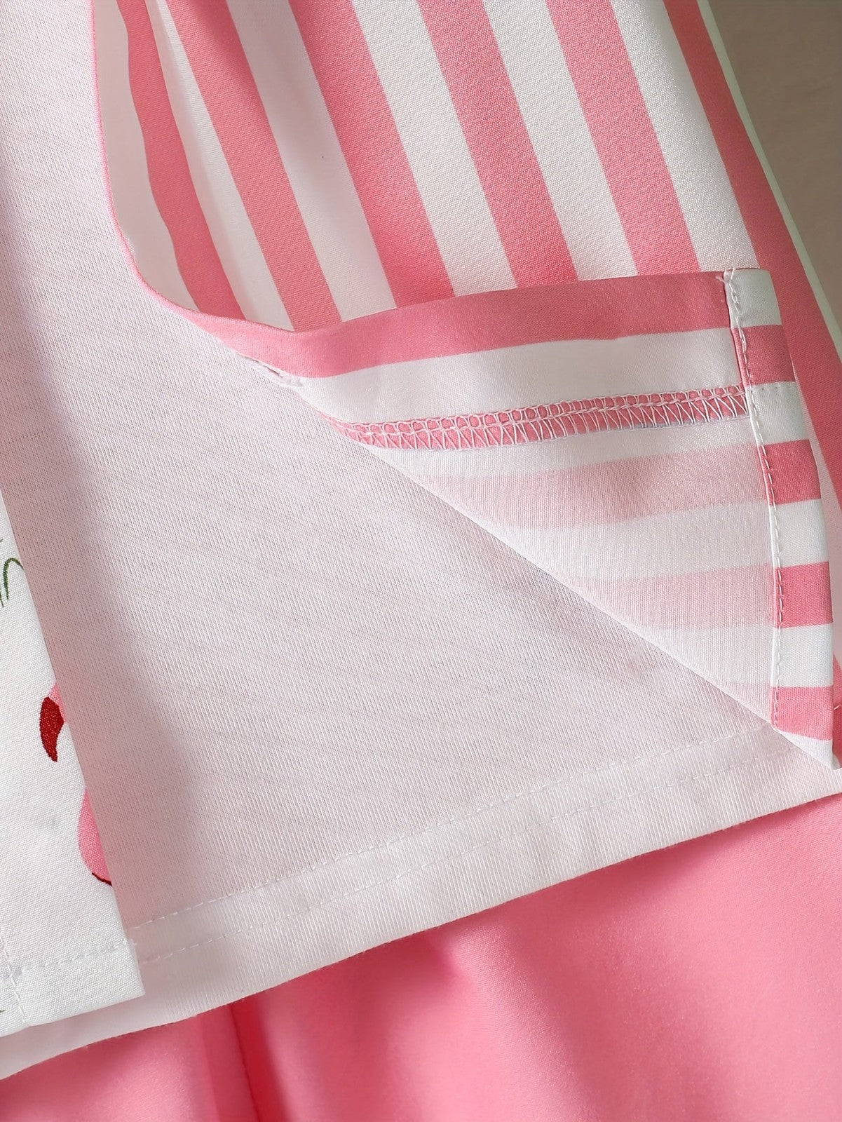 1 set (2pcs) - Youngsters'S Flamingo Print Short Sleeve Shirt and Shorts Set -