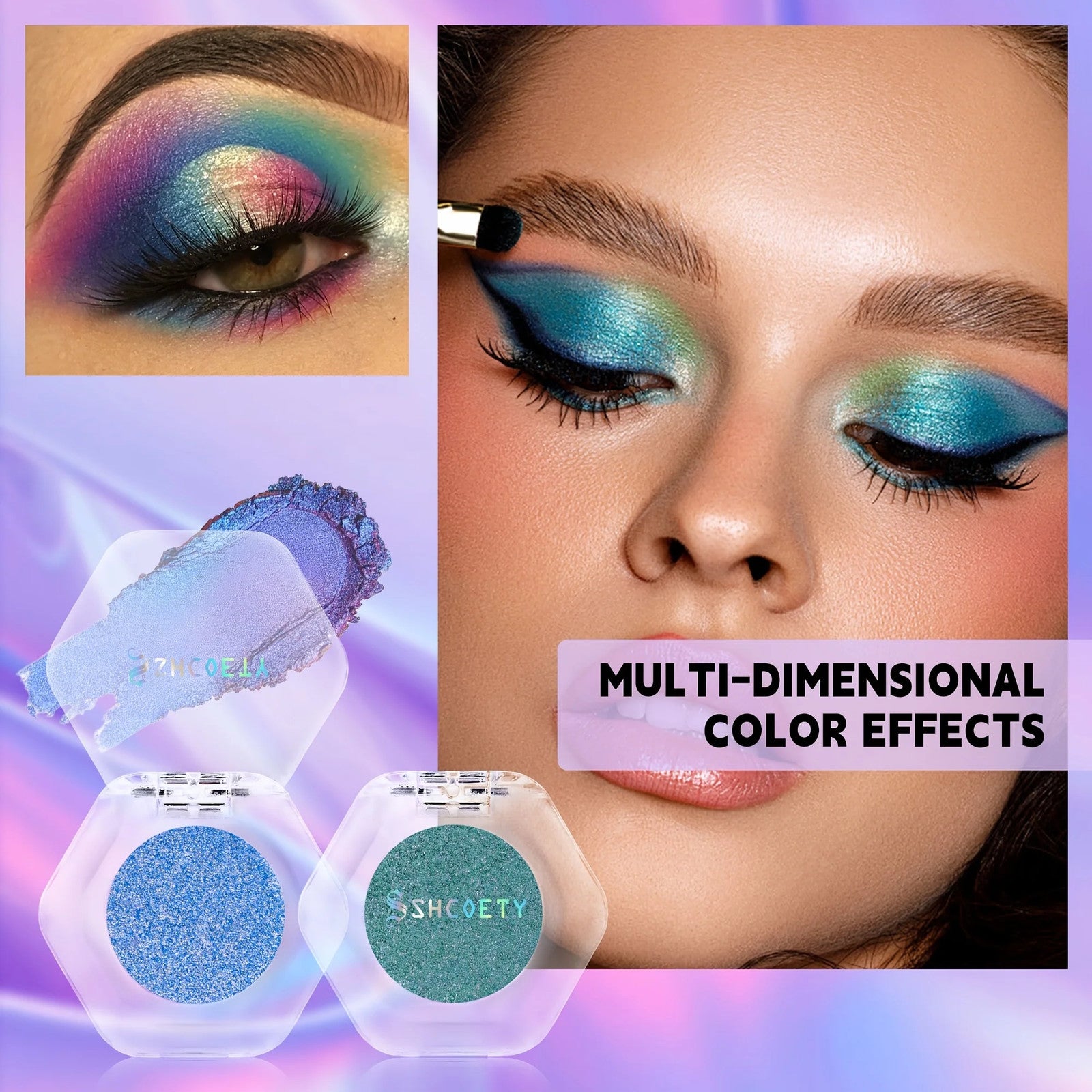 12pcs Chameleon Eyeshadow Palette Set, Eye-modifying Pearlescent Eyeshadow