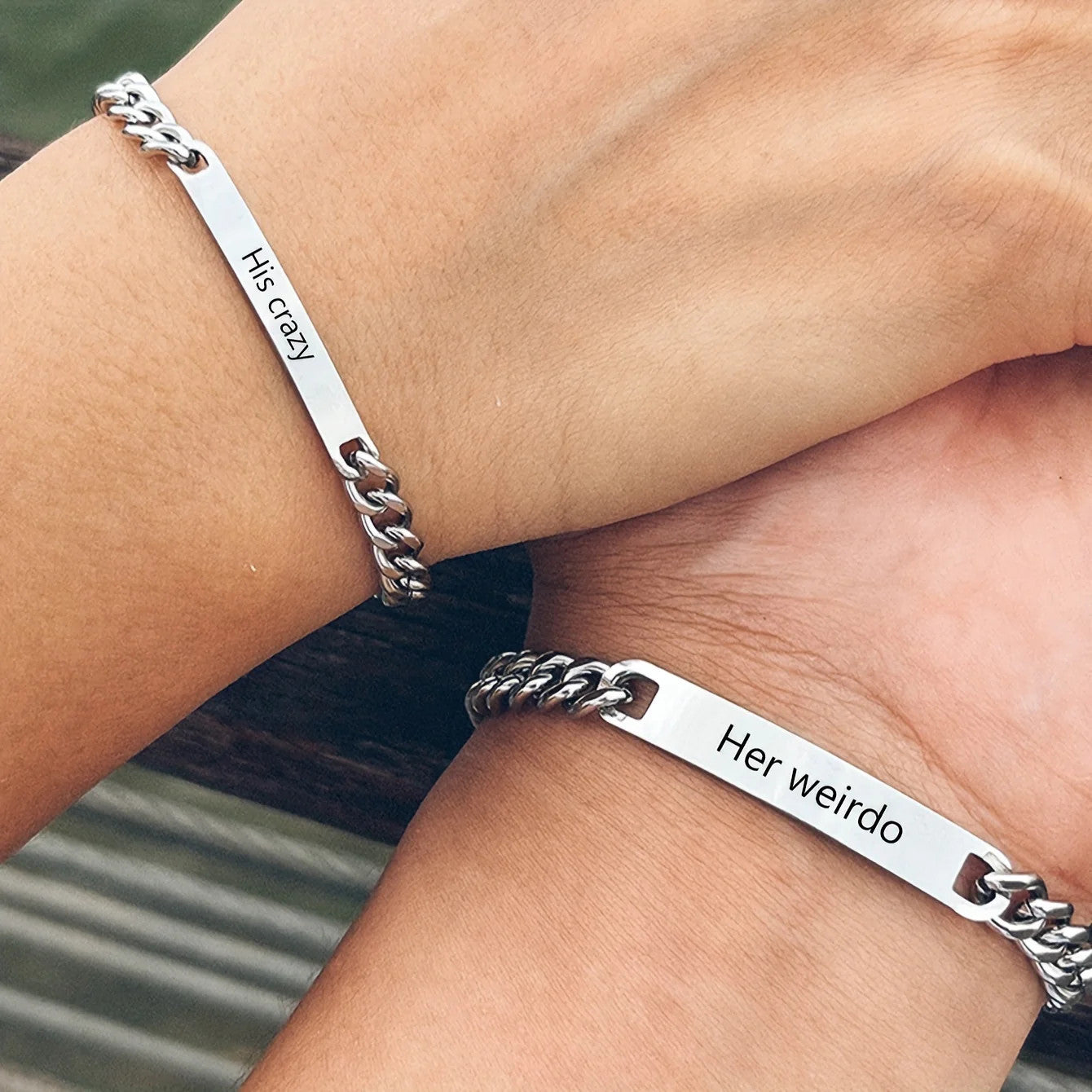 2pcs/ Set of Couple Bracelets, His Queen, Her King, And 'S Gift Accessories