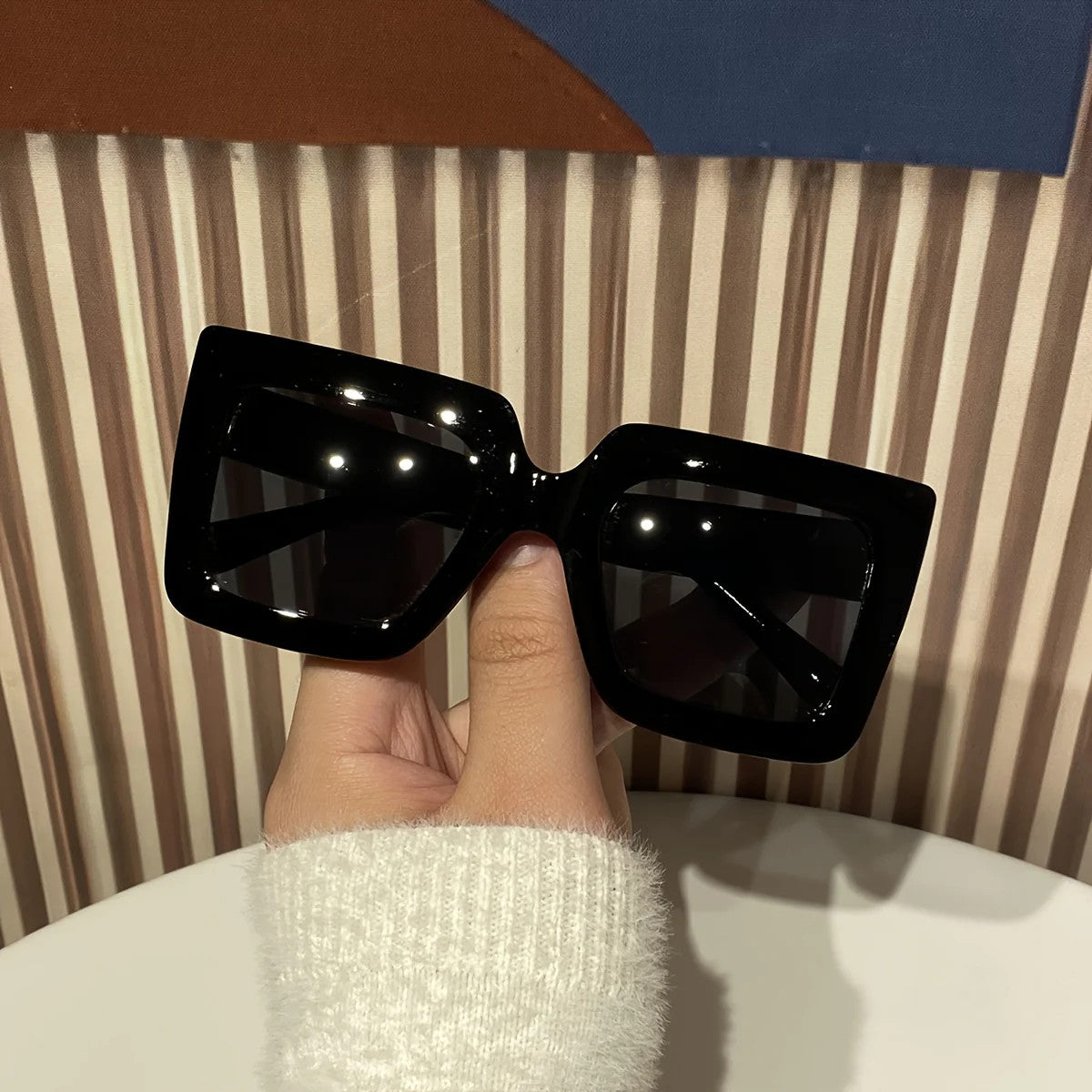12 Pairs of Women's Plastic Square Ins Oversized Frame Personality Trend Sexy