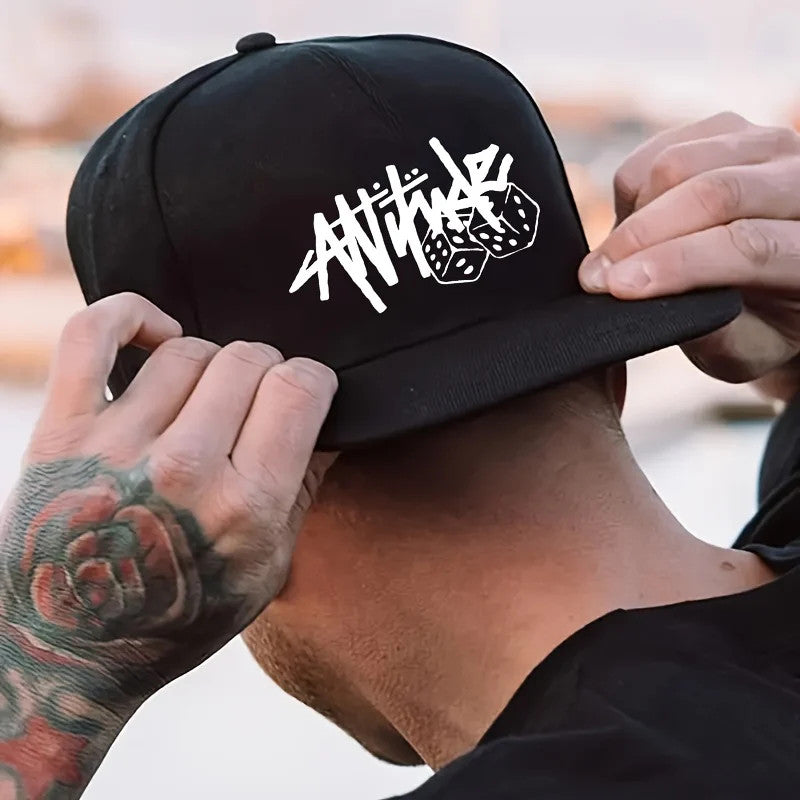 2pcs, Dice Hip-hop Baseball Cap And Shoulder Bag, Unisex Two-piece Sports Suit.