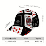 1pc Ace of Spades Design Baseball Cap - Black/Red/White Playing Card Chaos