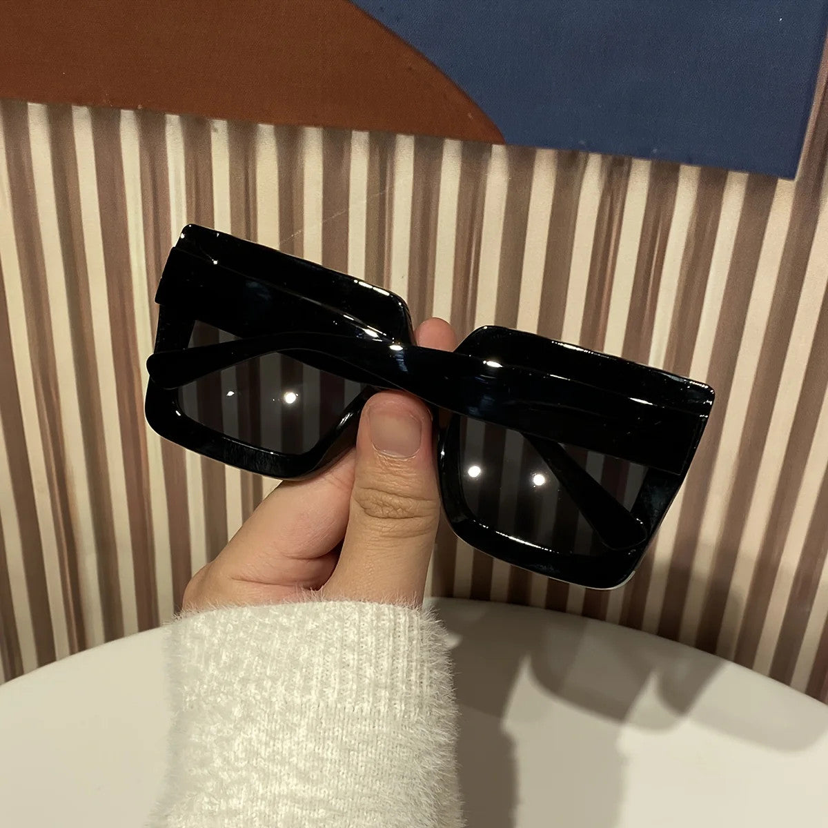 12 Pairs of Women's Plastic Square Ins Oversized Frame Personality Trend Sexy