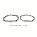 2pcs/ Set of Couple Bracelets, His Queen, Her King, And 'S Gift Accessories