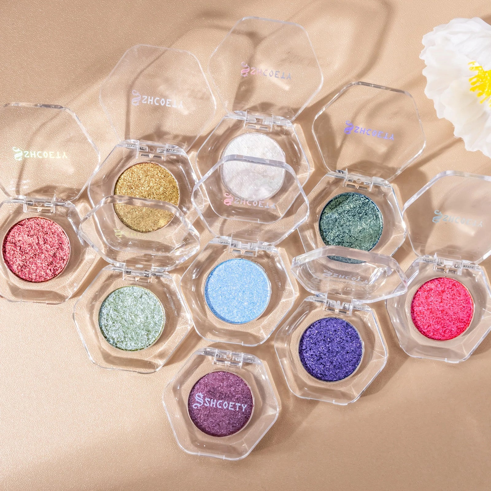 12pcs Chameleon Eyeshadow Palette Set, Eye-modifying Pearlescent Eyeshadow