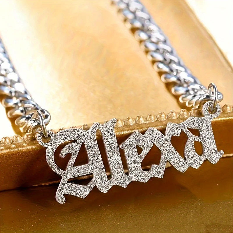 1pc custom Silvery Stainless Steel mother [Holiday Cheer] Customizable Glitter