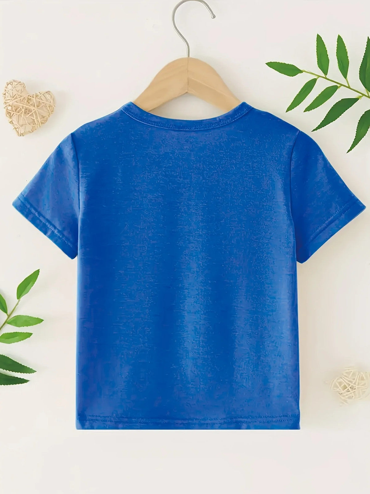 Boys Casual Crew Neck T-Shirt - Cartoon Chicken Nugget Dinosaur Print