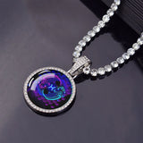 1pc 12 Zodiac Signs Necklaces Aries Scorpio Leo Virgo Pisces Capricorn Glass