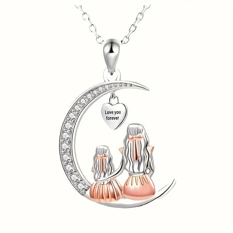 An elegant mother-daughter love necklace necklace