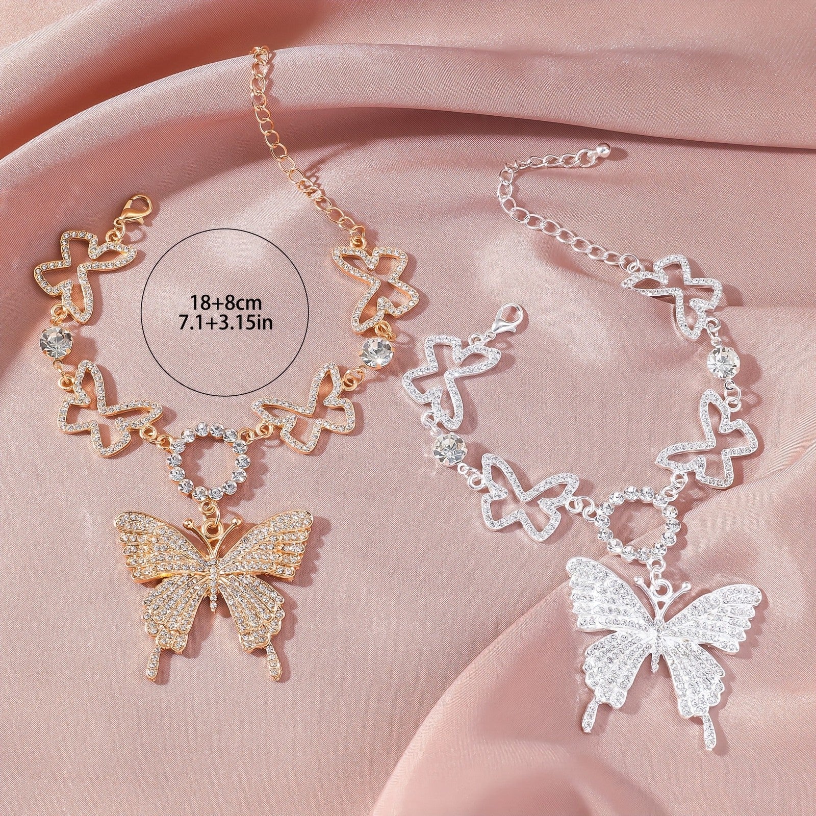 A New Style Butterfly Anklet with a Punk Vibe for Women.