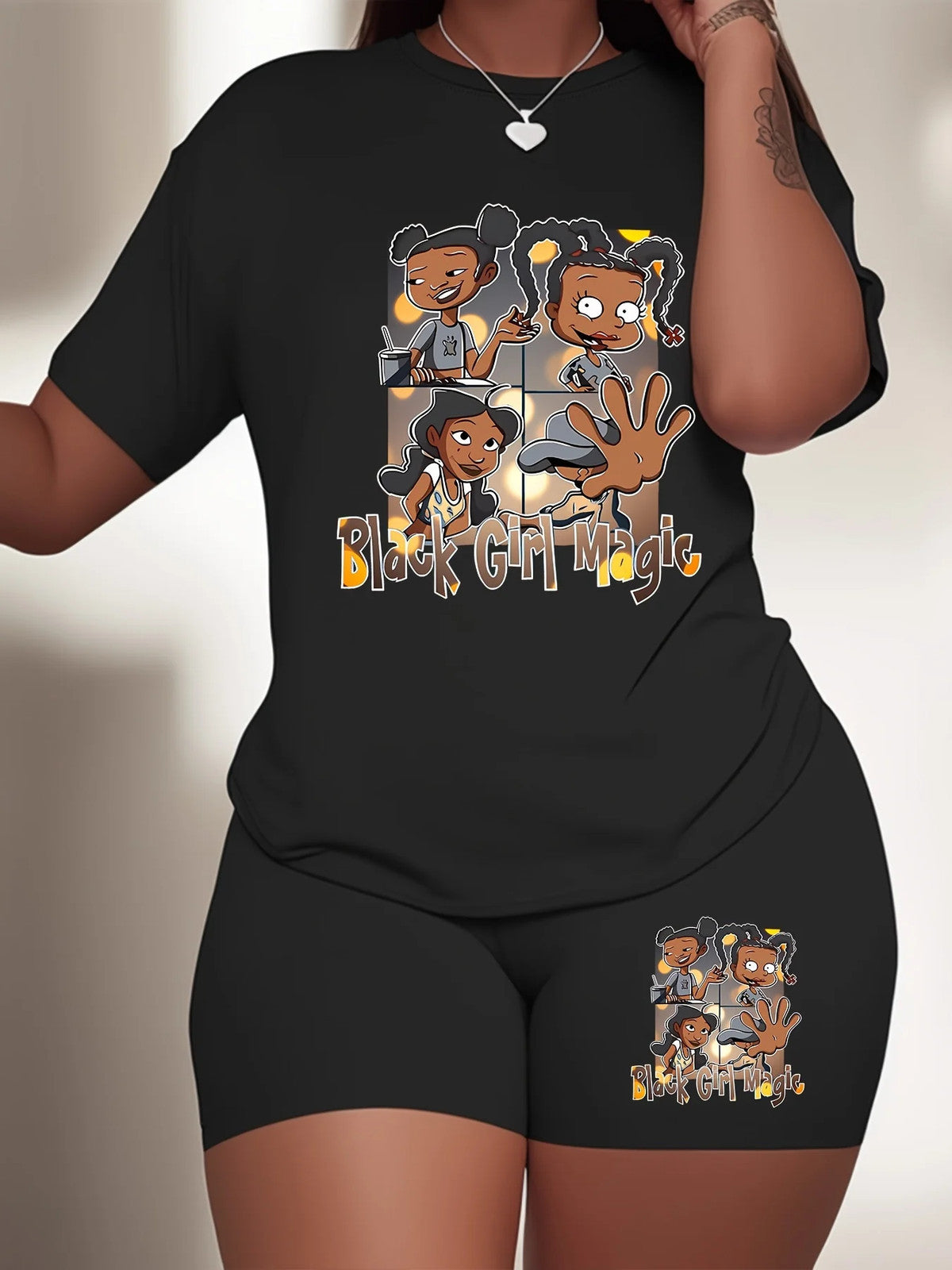 0802 DD B3 White Blue White Short Sleeve Blue Shorts Set