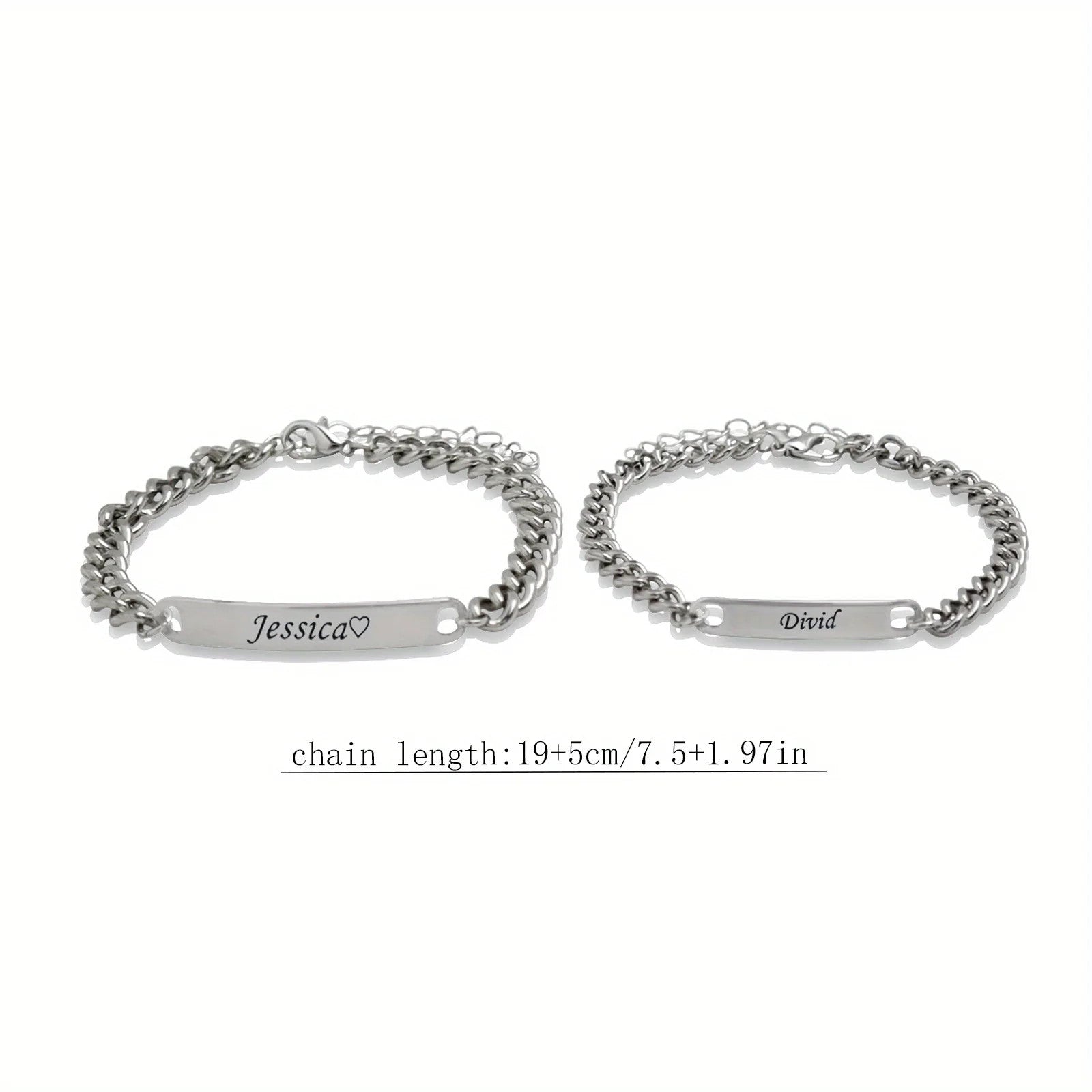 2pcs/ Set of Couple Bracelets, His Queen, Her King, And 'S Gift Accessories