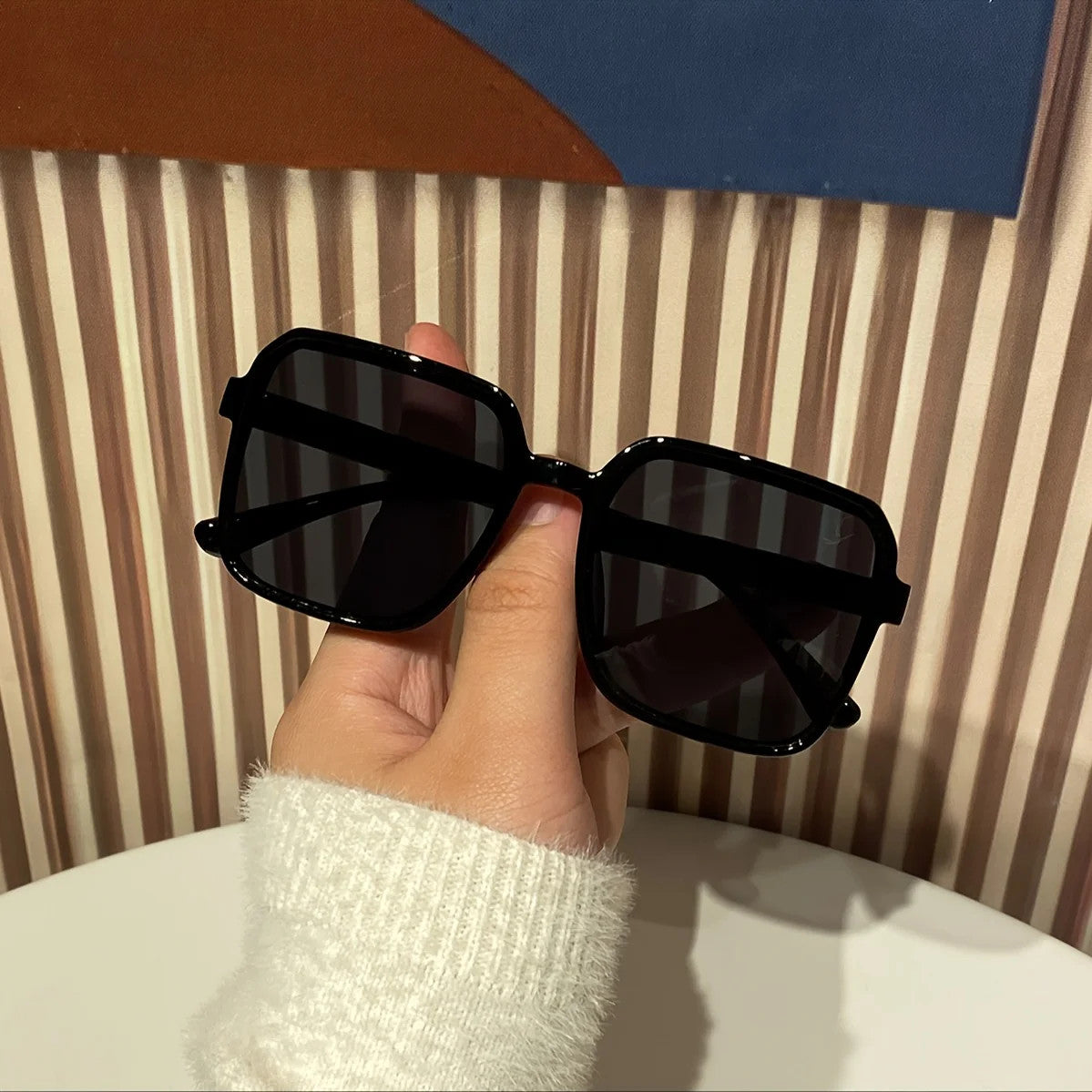 12 Pairs of Women's Plastic Square Ins Oversized Frame Personality Trend Sexy