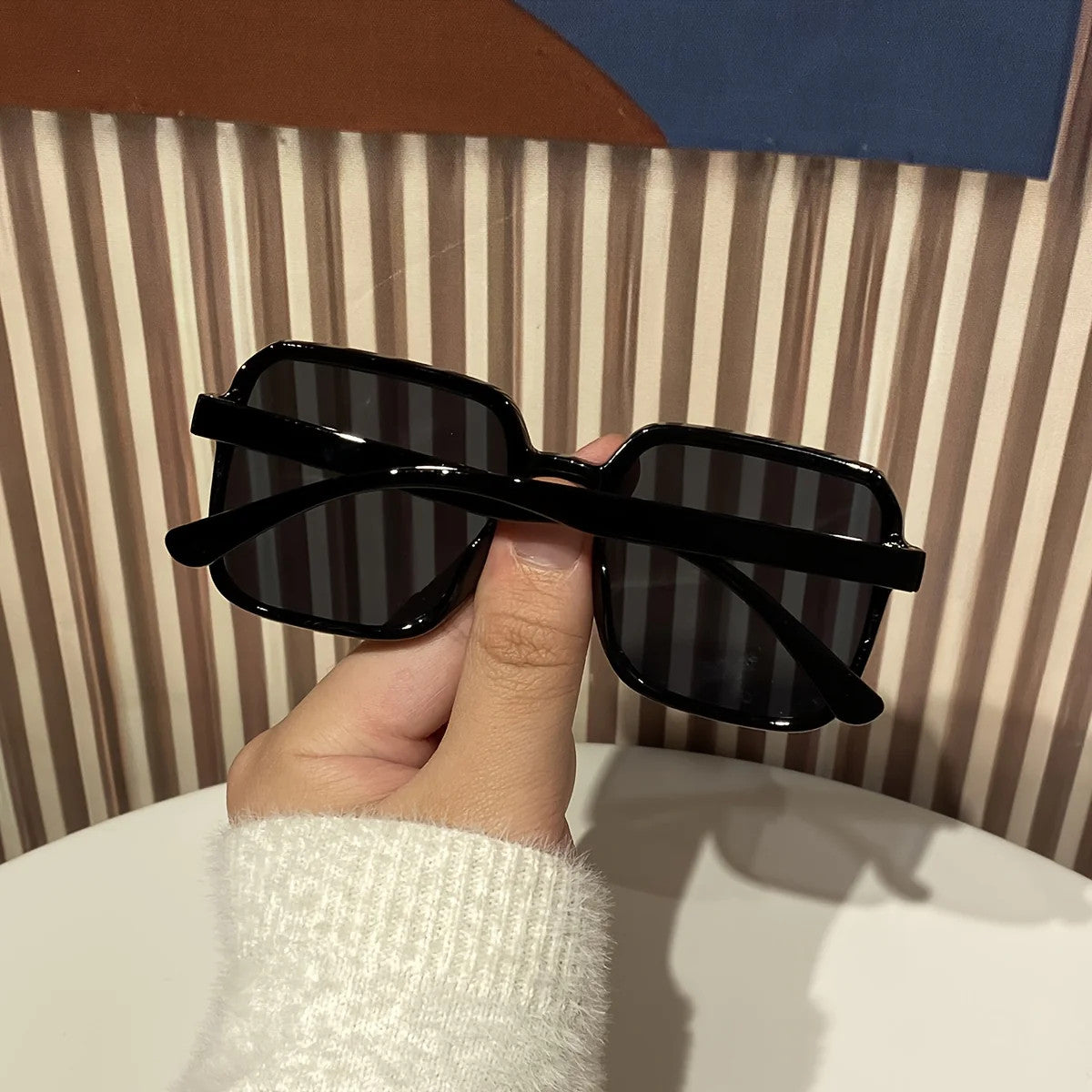 12 Pairs of Women's Plastic Square Ins Oversized Frame Personality Trend Sexy