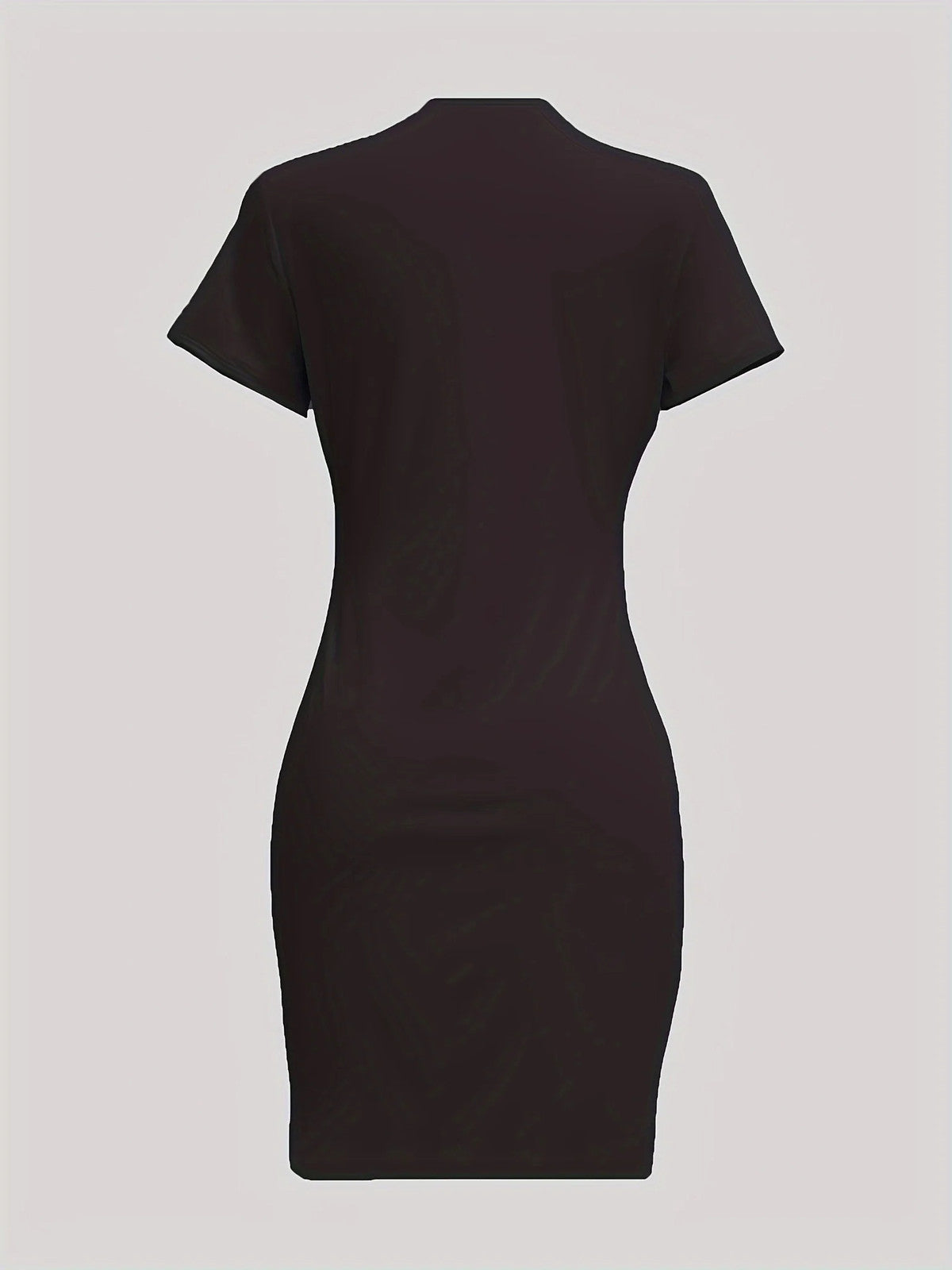 0301WQ7 Women'S Dress, European And American Style, Round Neck, Short Sleeves,