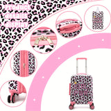 16 INCH Luggage Sets for Girls Cute Pattern with Neck Pillow Rolling Suitcases