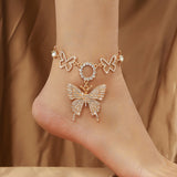 A New Style Butterfly Anklet with a Punk Vibe for Women.