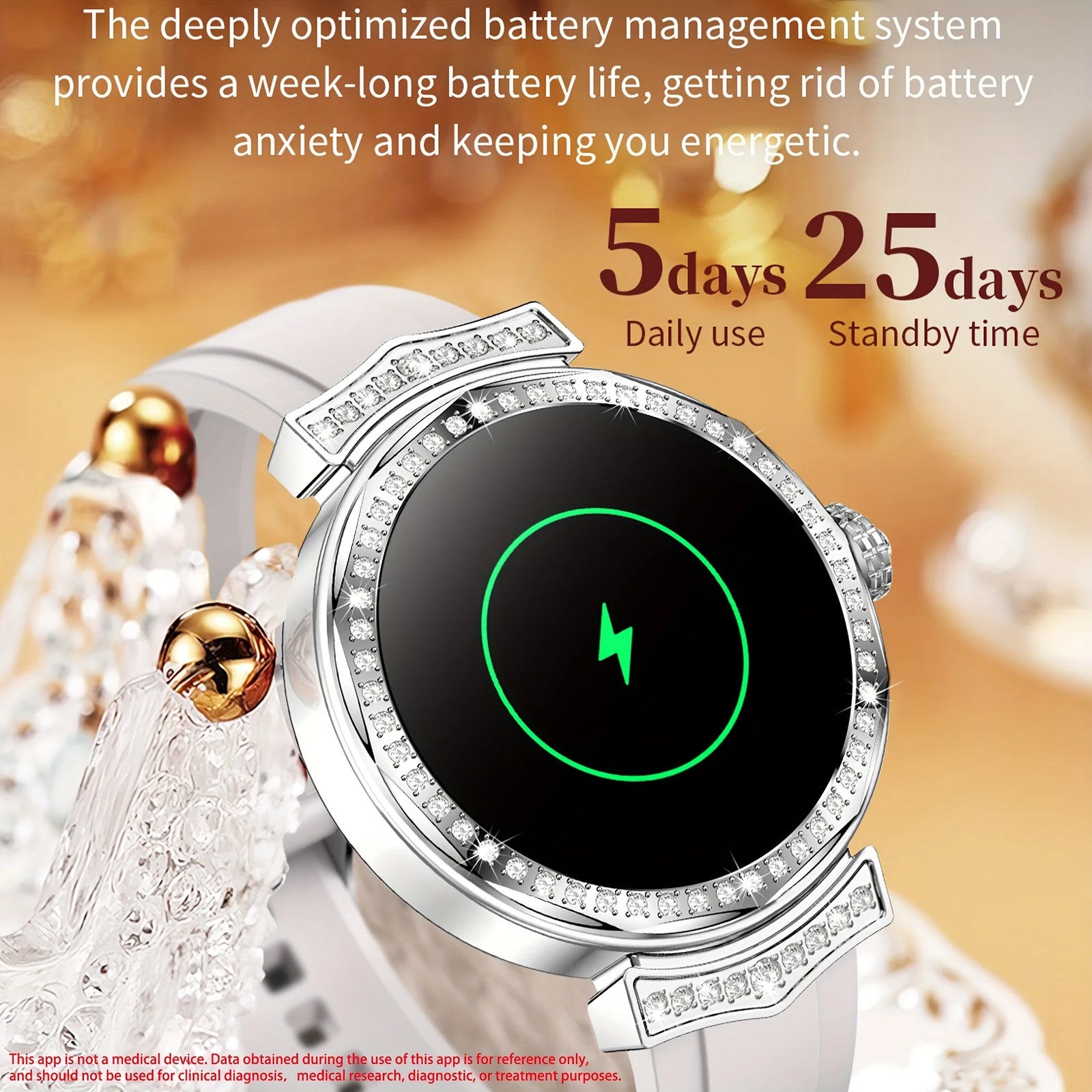 1.32" Rose Golden AMOLED Smart Watch for Women - Answer/Make Calls, Fitness