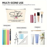 Personalized "I Love You Sister" Zipper Pouch