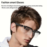 [Smart Audio Glasses] Wireless Smart Glasses - Built-in Microphone And Speaker, Blue Light Filter Polarized Glasses Lenses, Voice Assistant, Open-ear Music And HD Calls
