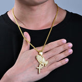 1pc Cross Pendant Necklace with Praying Hands Design - Classic, Stylish Religious Faith Symbol & Lucky Charm - Versatile Accessory for Beach, Valentine's Gifts & Daily Wear