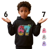 67 Kid Ice Cream Drip Meme Funny Six Seven Gen Alpha Slang Hoodies 6-7 Boys Girls Winter Hoodies