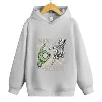 67 Kid Ice Cream Drip Meme Funny Six Seven Gen Alpha Slang Hoodies 6-7 Boys Girls Winter Hoodies
