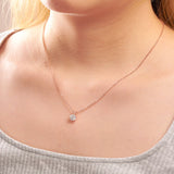 Drop Shipping 7 Days Fast Delivery Women Color D VVS Moissanite Diamond Solitaire Engagement Pendant Necklace