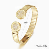 316L Stainless Steel Wide Roman Numbers Cuff Bracelets