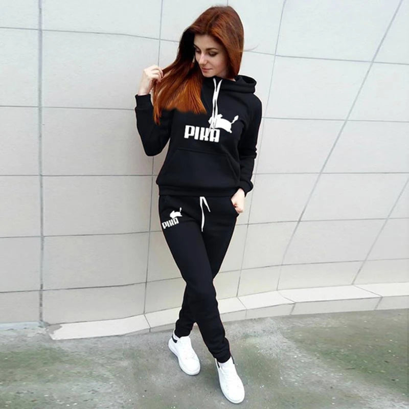 Autumn Winter Hoodies Two Piece Sets Tracksuit Women Oversized Pullovers Sweatshirts Casual Long Pants Sports Suit Female 2022
