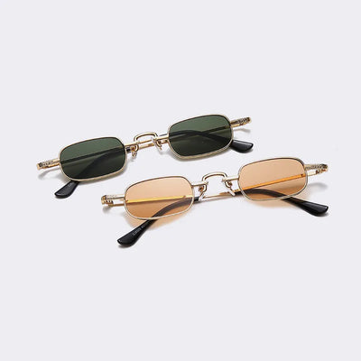 Vintage Square Sunglasses For Men Luxury Brand Designer Metal Sun Glasses Women Fashion Eyewear Gafas
