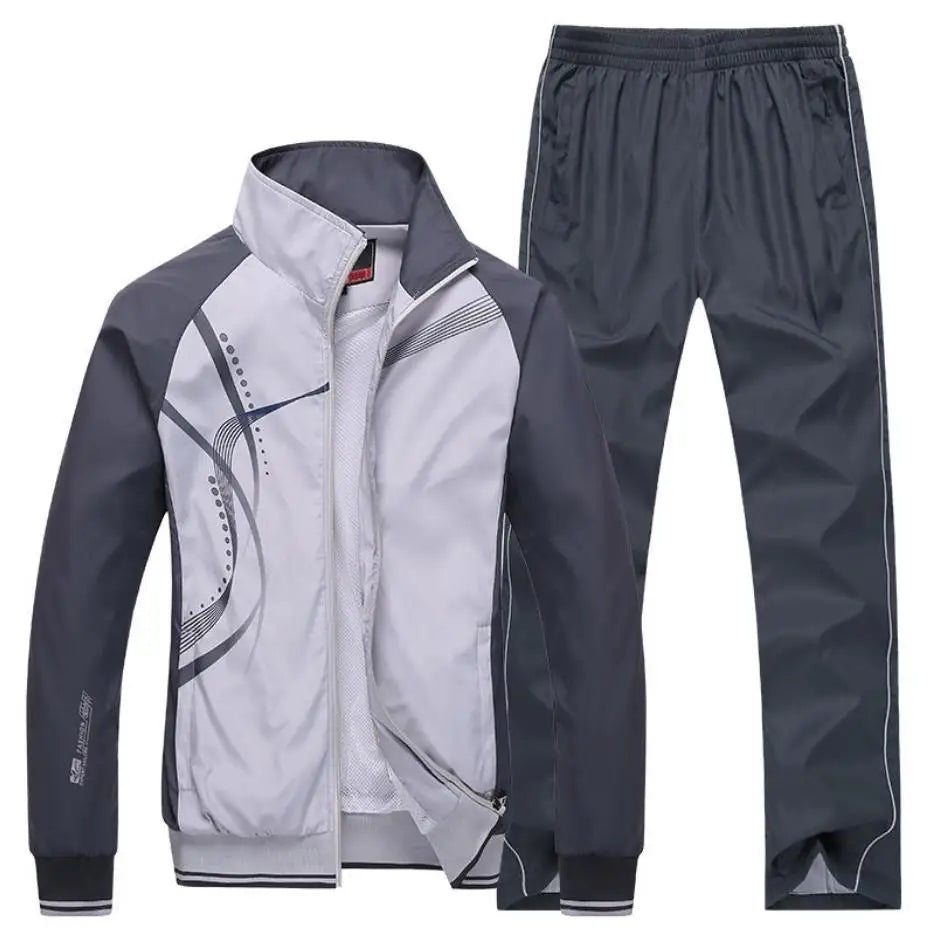 NEW Tracksuit Men Plus Size 4XL Spring Autumn Two Piece Clothing Sets Casual Track Suit Sportswear Sweatsuits