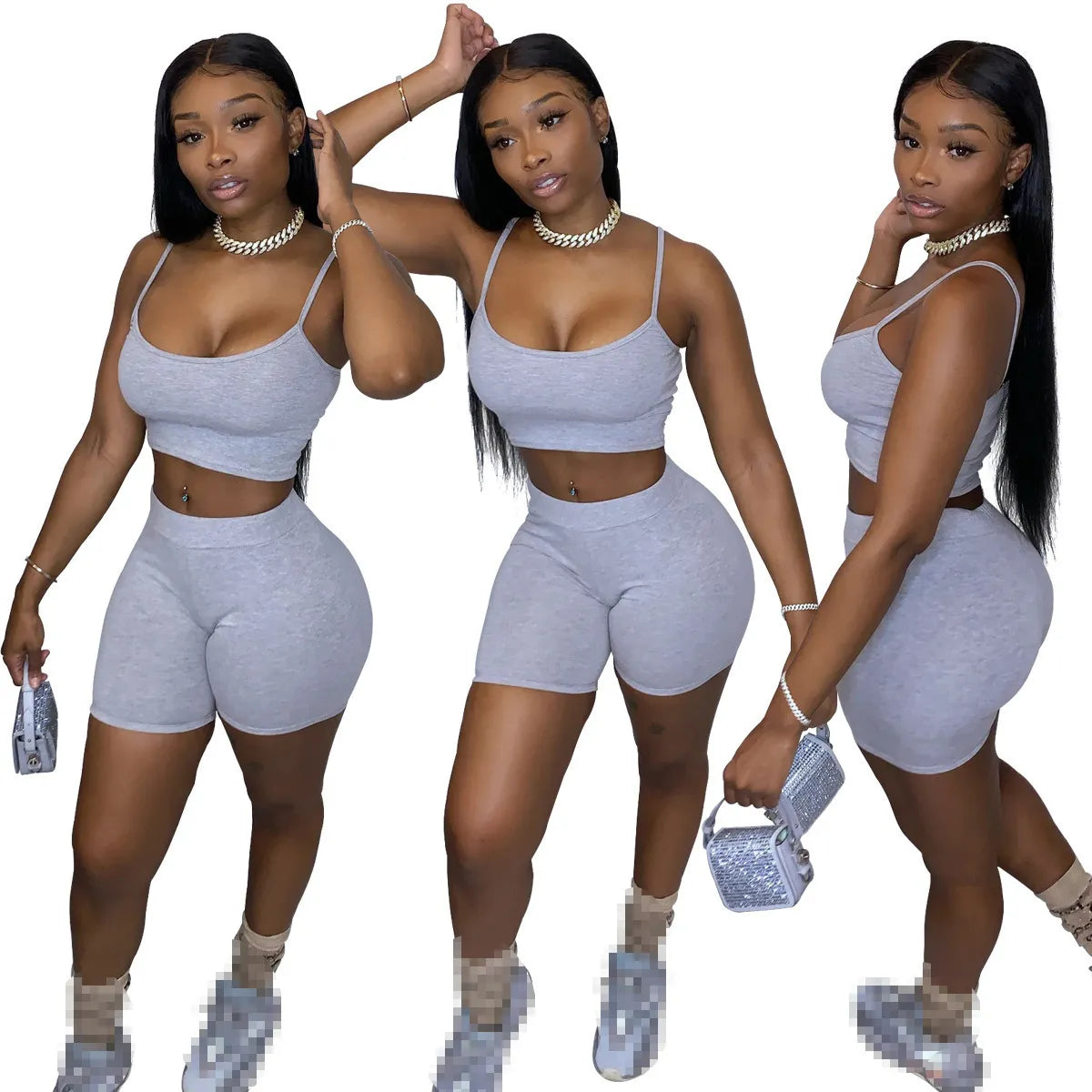 two piece set women two pieces outfits summer clothes crop top shorts 2 piece set women  summer clothing wholesale