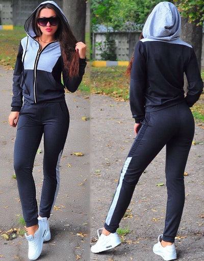 2020 Women Two Piece Outfits Casual Tracksuits Sweatsuits Sporty 2 Piece Set Hoodies and Sweatpants Fall Winter Clothes