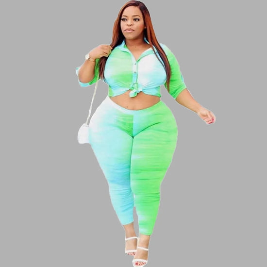 5XL Two Piece Outfits for Women Top and Pants Sets Streetwear Plus Size Tracksuit Leggings Sweatsuit Wholesale Dropshipping