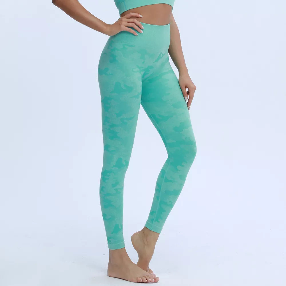 Nepoagym Women New Colors Camo Seamless Leggings High Waist Booty Scrunch Leggings Compression Yoga Pants