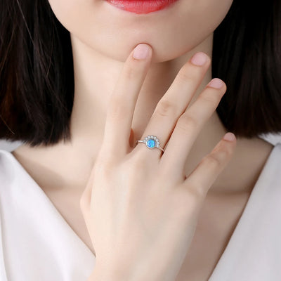 Kaletine 925 Sterling Silver Boho Midi Moon Heart Pearl Rings for Women Opal Crystal Finger Ring Female Wedding Jewelry Gifts