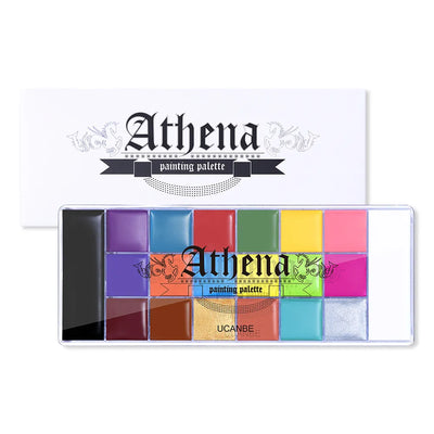 ucanbe 20-color Athena oil paint Halloween stage Party makeup watercolor face Body painting Safe Kids Flash Tattoo Art Halloween