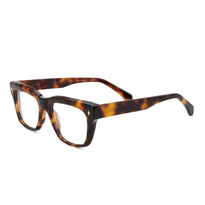 Jacques Designer Eyeglasess Frame Men Vintage Rivet Square Acetate Optical Eyewear Frames For Women Luxury Prescription Glasses
