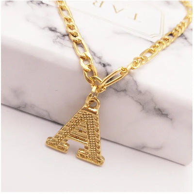 Nidin Top Selling Cute A-Z Letters Necklaces Gold Color Initial Alphabet Pendant Family Name Jewelry Party ift For Women Girls