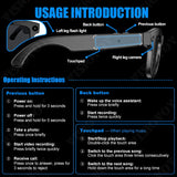 Best Selling AI Voice Assistant Smart Glasses with Recording Video Wireless Camera 8 Mega Pixels Noise Cancelling Microphone