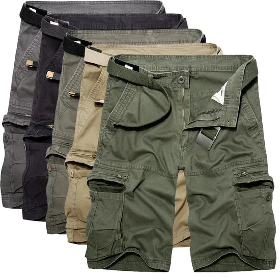 2022 Mens Military Cargo Shorts Summer army green Cotton Shorts men Loose Multi-Pocket Shorts Homme Casual Bermuda Trousers 40