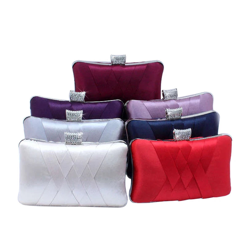 Women Clutch Bags Satin Bride Bag Purse Designer Gentle Evening Bags Party Handbag Wedding Clutch Wallet Shoulder Bag 7395